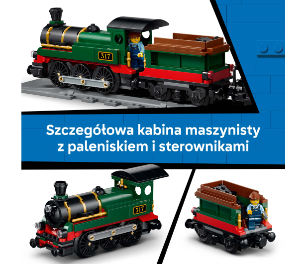 LEGO CITY 60511 Retro pociąg z lokomotywą parową - 1529822 - zdjęcie 6